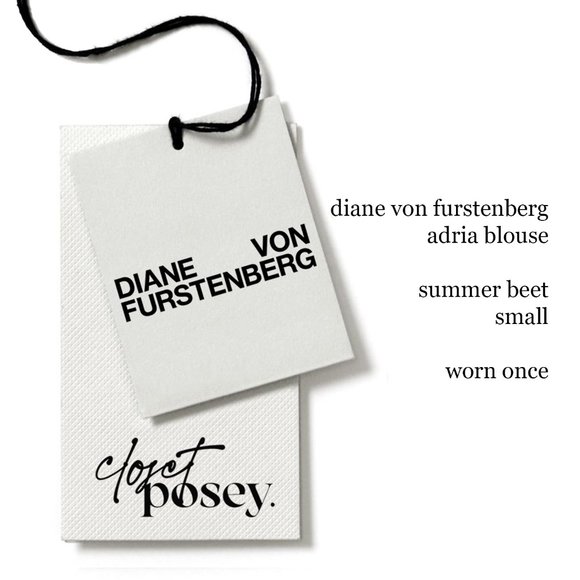 diane von furstenberg . adria blouse . summer beet . small - Picture 5 of 5